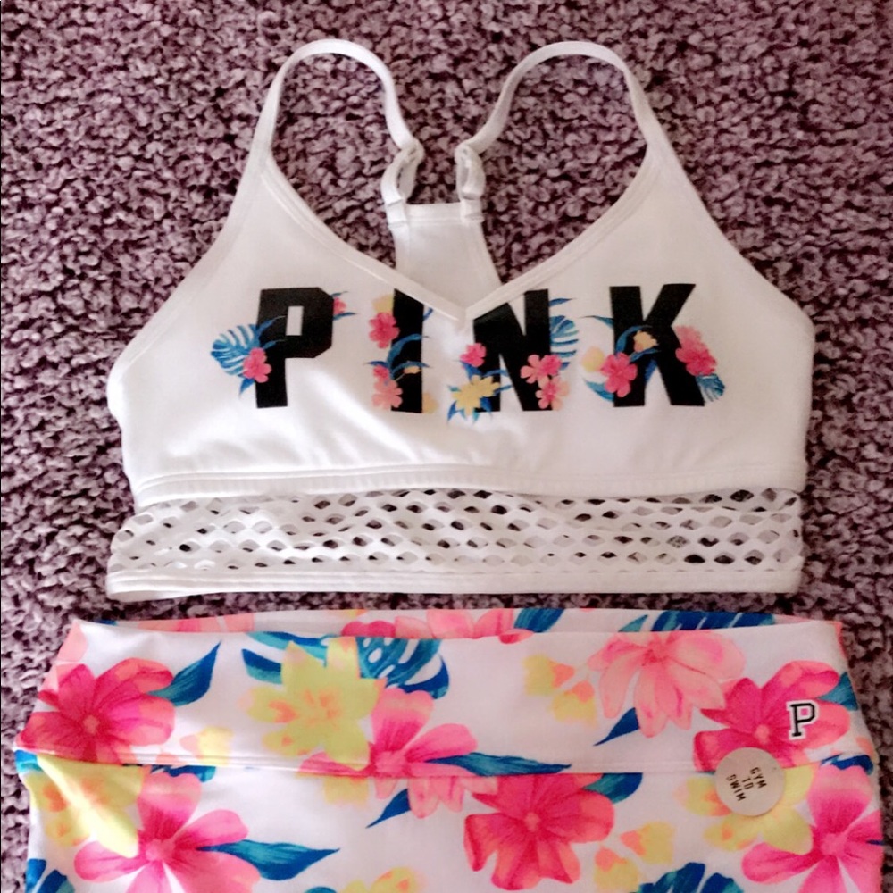 Pink Victoria Secret gym swimsuit